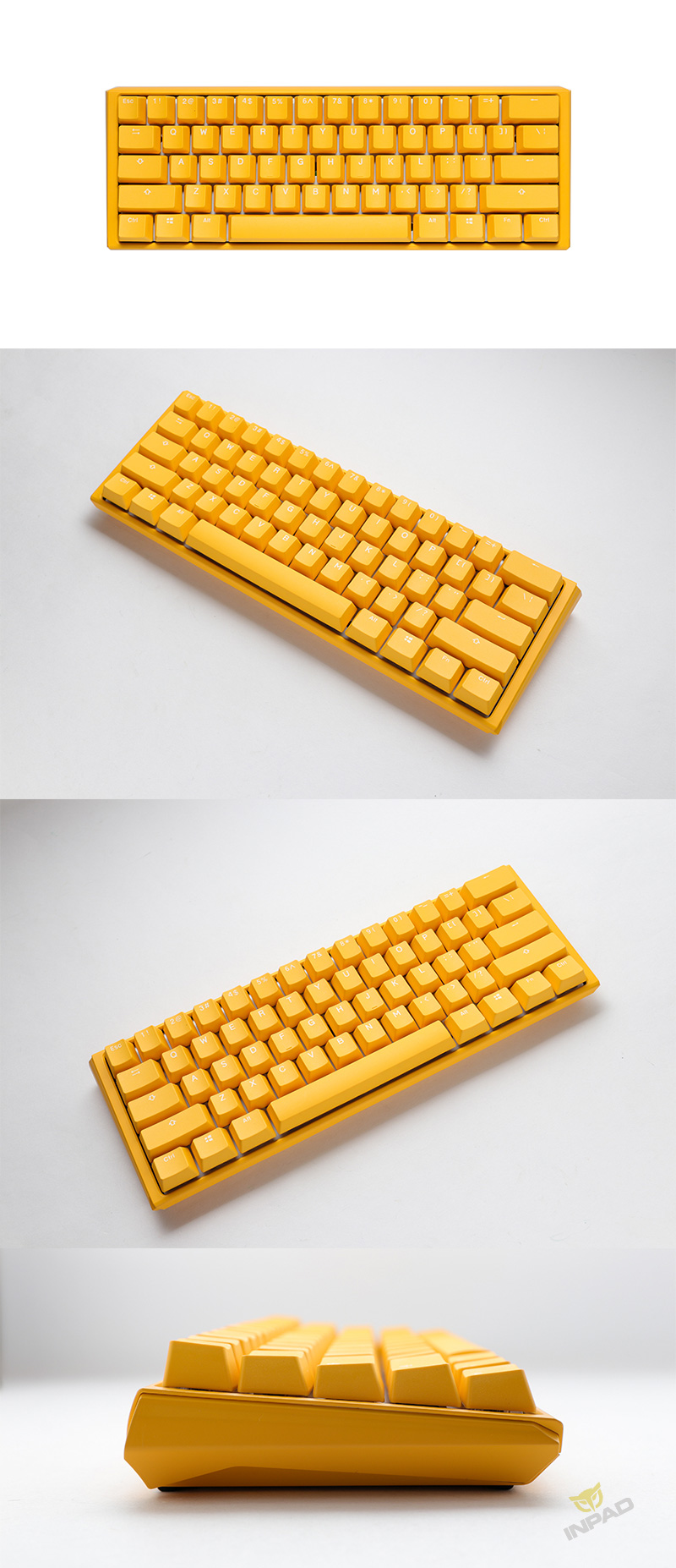 Ducky ONE 3 Yellow Ducky小鴨60% RGB 機械式鍵盤中文英文_有線_☆機械