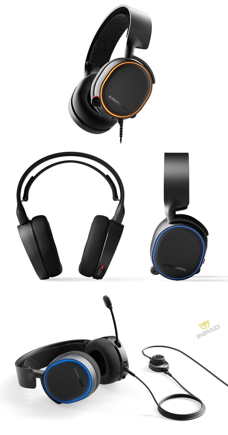 Steelseries Arctis 5 Rgb 19 耳機麥克風黑色白色 耳罩式耳機麥克風 電競遊戲耳機 耳機 喇叭 音效專區 硬派精璽線上購物網