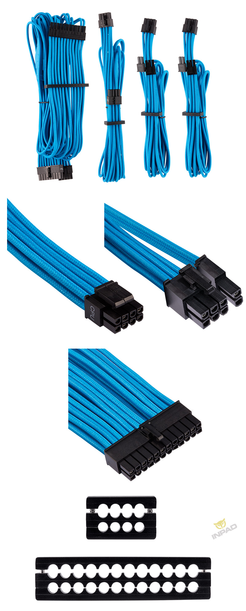 Corsair 海盜船模組電源編織線小全套新版多色可選 主機板電源線 轉接頭 組裝用線 整線工具 線材 工具 轉接設備