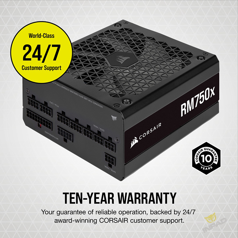 CORSAIR 海盜船750W RM750X 電源供應器金牌2021黑色_全模組化_筆電 