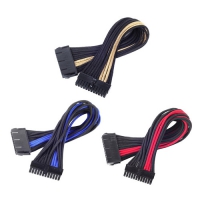 SilverStone 銀欣 PP07 24pin ATX電源延長線 黑藍 黑金 黑紅