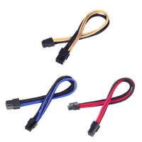 SilverStone 銀欣 PP07 6pin電源延長線 黑藍 黑金 黑紅