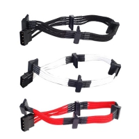 SilverStone 銀欣 PP07 4pin轉4SATA轉接線 黑色 紅色 白色