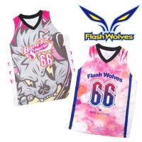 Flash Wolves 閃電狼2016運動背心 塗鴉 粉紅炫染