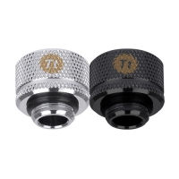 Thermaltake 曜越 G1/4 PETG 硬管管接頭 16mm 黑色 銀色