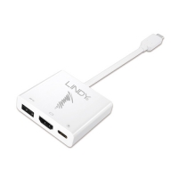LINDY 主動式USB 3.1 Type-C to HDMI / HUB / PD 三合一轉接盒