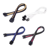 SilverStone 銀欣 PP07 8pin轉4+4pin轉接線 黑藍 黑金 黑紅