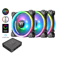 Thermaltake 曜越Riing Trio 14 LED RGB水冷排風扇TT Premium頂級版(三顆包裝)