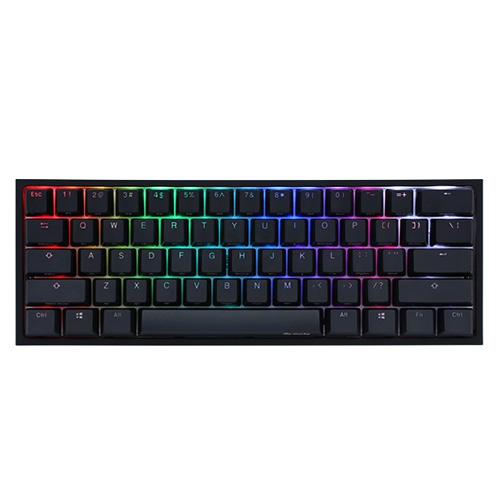 Ducky ONE 2 mini RGB 60% PBT二色鍵帽機械式鍵盤新版黑色中文英文_