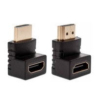 LINDY HDMI 2.0 鍍金轉向頭 A公對A母 90度轉角 向上 向下