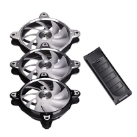 LIANLI 聯力BORA DIGITAL 12公分 ARGB風扇3顆含控制器 黑銀灰框