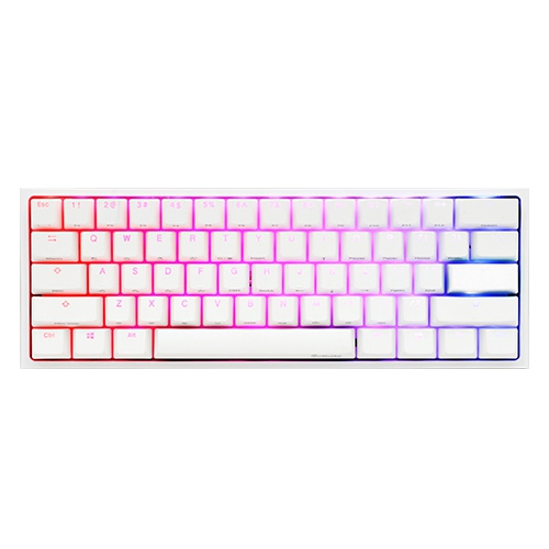 Ducky ONE 2 mini RGB 60% PBT二色鍵帽機械式鍵盤新版白色中文英文_