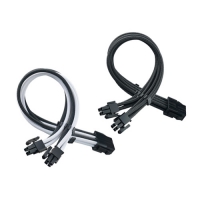 SilverStone 銀欣 PP07E 8pin轉4+4pin轉接線 全黑 黑白