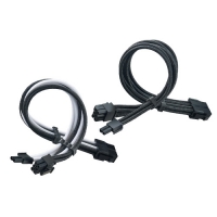 SilverStone 銀欣 PP07E 8pin轉6+2pin轉接線 全黑 黑白