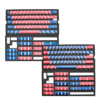 Ducky 布丁 PBT二色 鍵帽組 紅藍色 英文