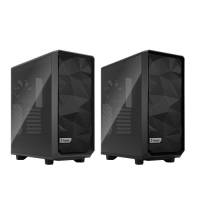 Fractal Design Meshify 2 Compact Black TG Light Tint 機殼67%透側
