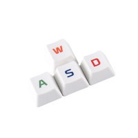 PBT 不透光WASD個性鍵帽組白色 OEM