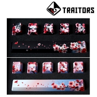 Traitors背骨玩家 Sakura PBT熱昇華鍵帽組 Shiro / Kuro