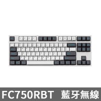 Leopold FC750R BT PD藍牙雙模機械式鍵盤 白深灰青字 英文