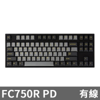 Leopold FC750R PD機械式鍵盤 石墨金(黃字) 英文