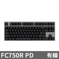 Leopold FC750R PD機械式鍵盤 灰殼 黑青字 英文 茶軸 靜音紅軸