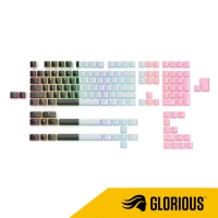 Glorious 透光布丁PBT鍵帽組 145鍵V2 英文 黑色 白色 粉紅色