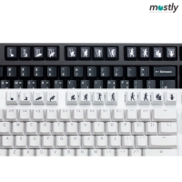 Mostly 默思利 人類進化 12鍵 鍵帽組 黑色 白色