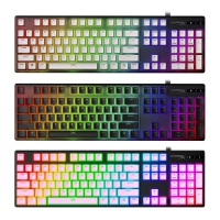 HyperX Double Shot 布丁PBT透光鍵帽組 黑色 白色 粉紅 英文