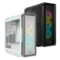 Corsair 海盜船iCUE 5000T RGB 鋼化玻璃機殼 黑色 白色