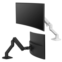 Ergotron HX桌上型單螢幕支架一般版 螢幕架 黑/白/銀
