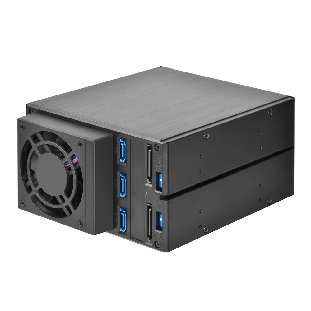 SilverStone 銀欣 FS303-12G 5.25吋至3.5吋SAS / SATA硬碟抽取盒_前置式|抽取式硬碟架_機殼硬碟轉接架 ...