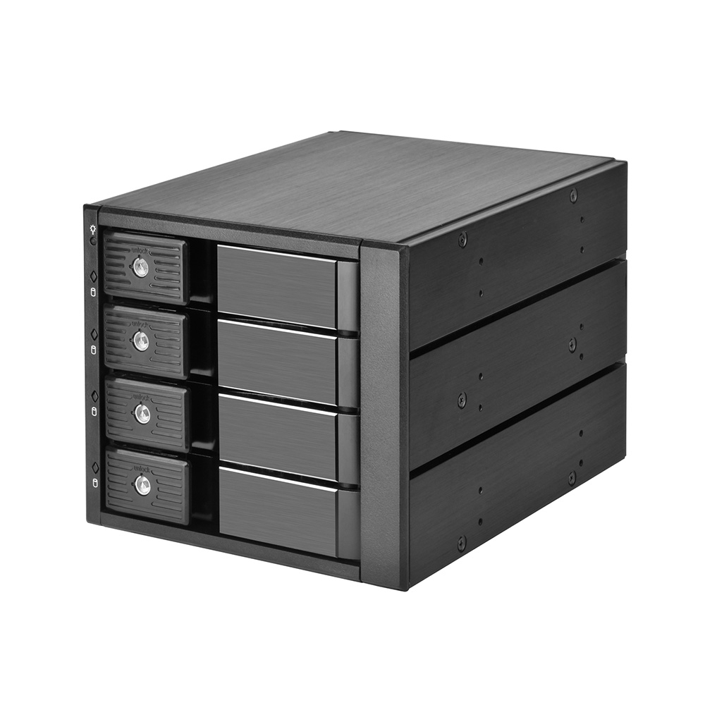 SilverStone 銀欣 FS304-12G 5.25吋至3.5吋SAS / SATA硬碟抽取盒_前置式|抽取式硬碟架_機殼硬碟轉接架 ...