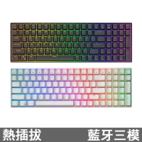ROYAL KLUDGE RK100 PRO 96%藍牙三模無線機械鍵盤 黑色白色 RGB 紅軸 茶軸 中文