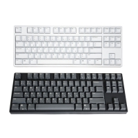 ikbc KD87 PBT鍵帽機械式鍵盤 黑色白色 青軸中文