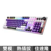 i-Rocks 艾芮克 K74R RGB 無線雙模機械鍵盤 佳達隆軸版 白紫晶 青軸紅軸茶軸 中文