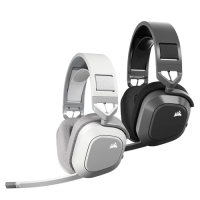 Corsair 海盜船 HS80 MAX 無線耳機麥克風 鋼鐵灰 白色