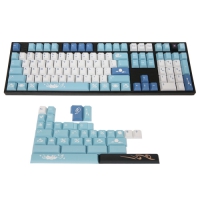 火炎森美 甘雨 PBT熱昇華鍵帽組 142鍵 英文