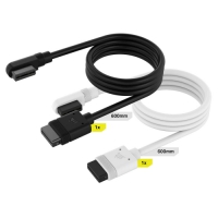 Corsair 海盜船 iCUE LINK 600mm 90度加長線 黑色白色