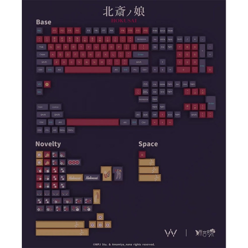 【GB】頑皮匠 北齋 ABS移印 UV塗層 WDA高 大全套 主題鍵帽組