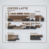 【END】BA Studio 街邊拿鐵 原廠高PBT五面熱昇華 主題鍵帽組