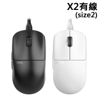 Pulsar X2 有線滑鼠 黑色白色 (size2)