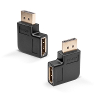 LINDY DisplayPort 1.4版 公 to 母 轉接頭 向右角度 向左角度
