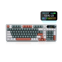 ROYAL KLUDGE S98 98% 橘澄青檸 三模無線機械鍵盤RGB 雪皇軸 熱插拔 中文