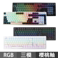 Ducky Zero 6108 100% RGB 3模無線機械式鍵盤 Cherry MX2A軸 中文 黑色/白色/桂魄/珊瑚