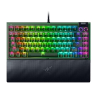 Razer 雷蛇 Phantom系列 BlackWidow V4 75%黑寡婦蜘蛛幻彩版機械式鍵盤 橘軸 英文 幻影綠