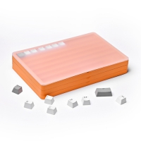 Kelowna 鍵帽展示收納盒 3層 含蓋 可堆疊 橘色