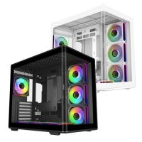 CoolerMaster Elite 600 機殼 全景鋼化玻璃 黑色白色
