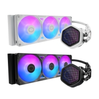 CoolerMaster MasterLiquid 360 Atmos II Pixel LCD ARGB水冷散熱器 黑色 白色