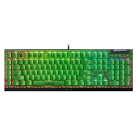 Razer 雷蛇 BlackWidow V4X 100%黑寡婦蜘蛛幻彩版機械式鍵盤綠軸英文Minecraft麥塊版