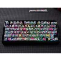 火炎森美 PBT熱昇華原廠高 塗鴉風格 主題鍵帽組